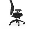 Lorell High Back Mesh Chairs with Fabric Seat Fabric, Foam Seat Black 83109